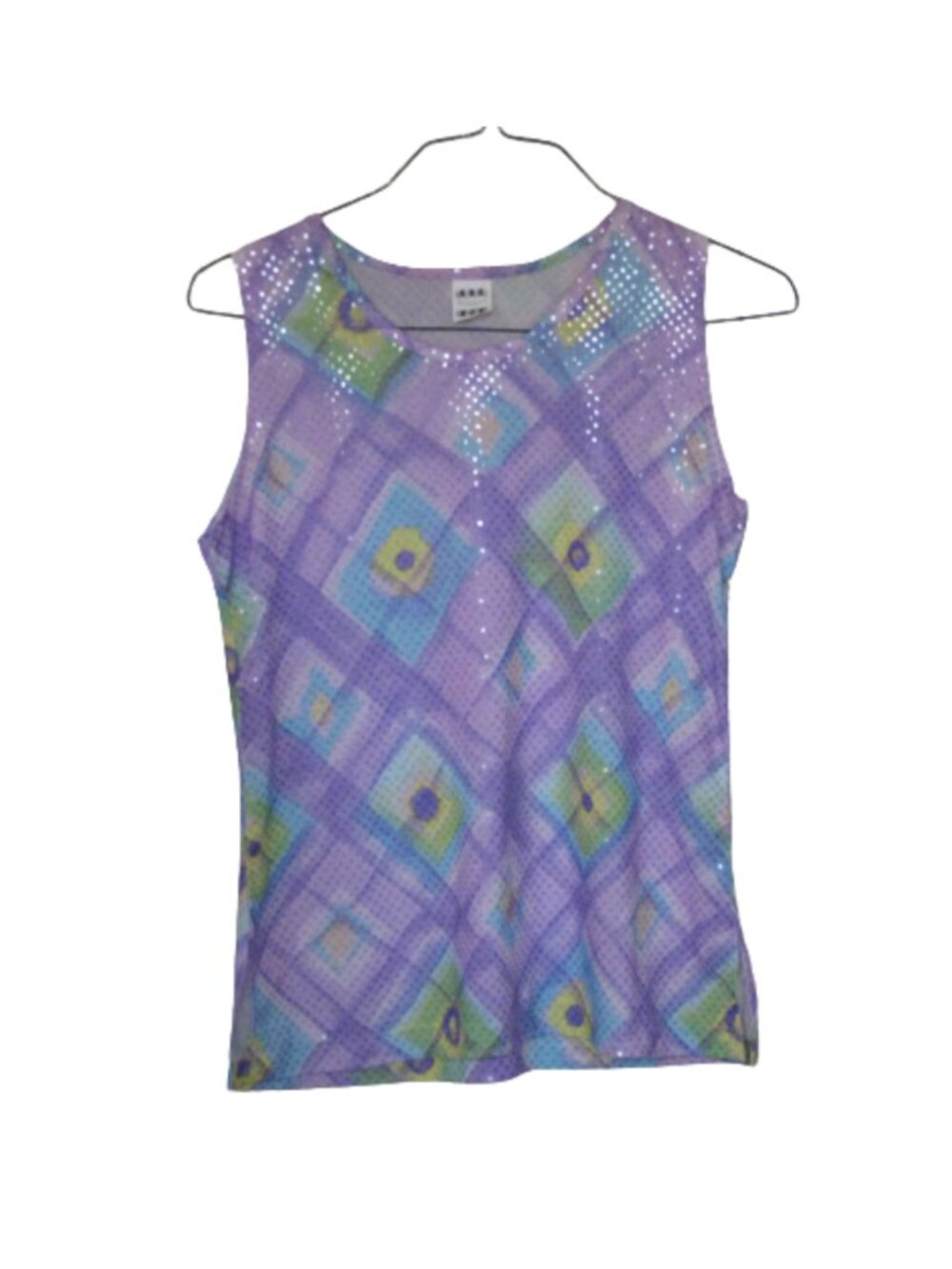 Project Mauve Shimmery Geometric Tank